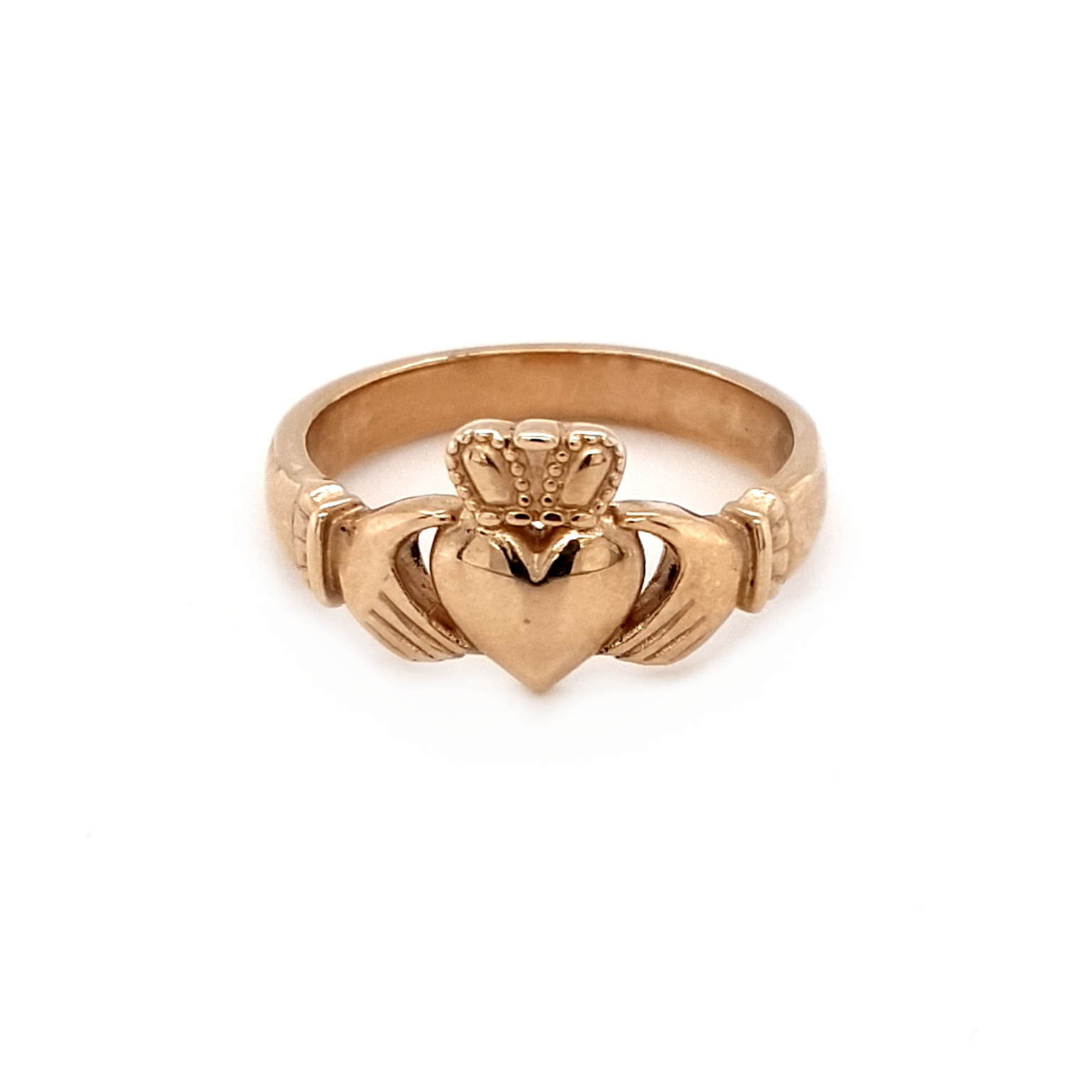 9ct Rose Gold Traditional Claddagh Ring - Irish Claddagh Ring