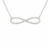 9K WHITE GOLD SMALL INFINITY CHAIN AND PENDANT_0