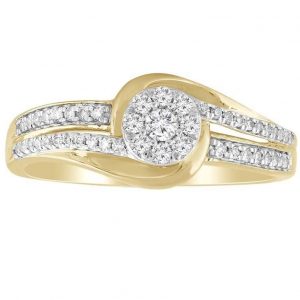 Royal Diamond 9k Yellow Gold Diamond Ring_0