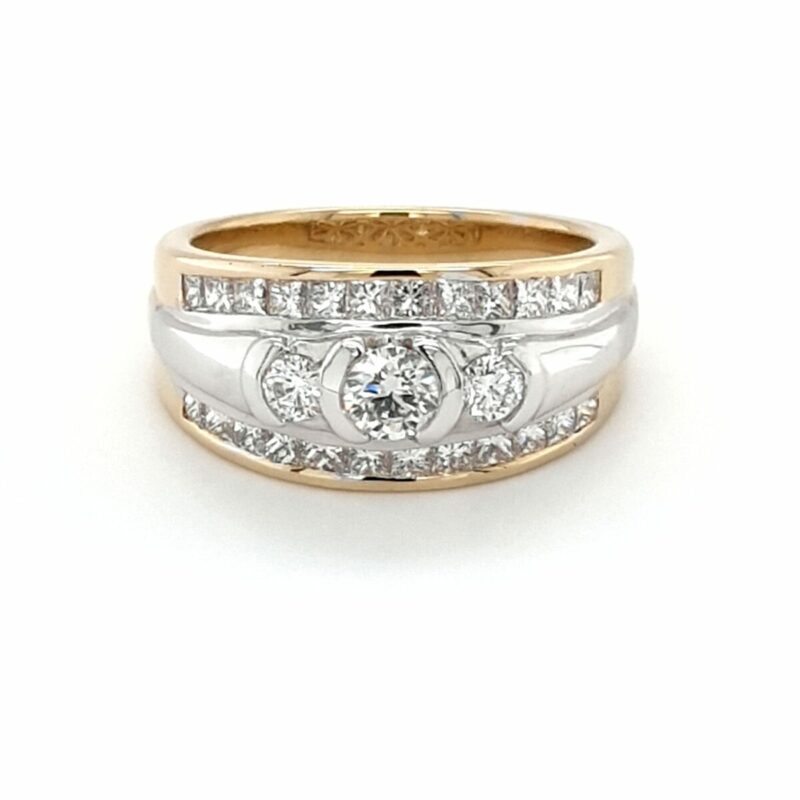 Leon Bakers 18K Two-Toned Big Diamond Ring_0