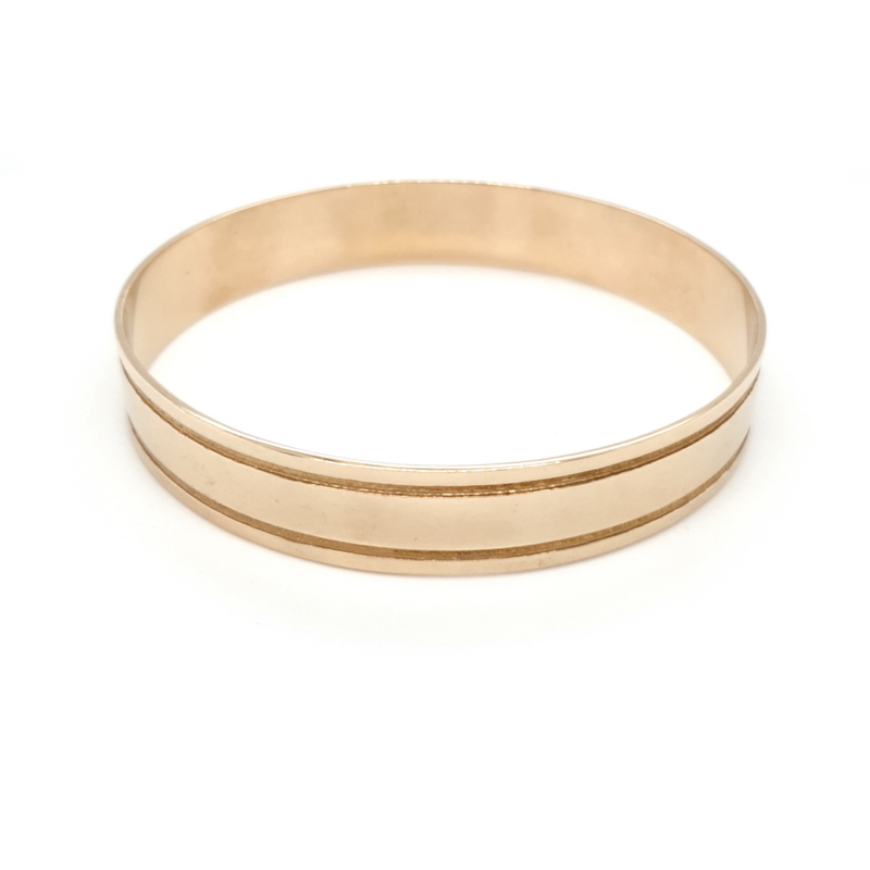 Leon Bakers 9K Yellow Gold Solid Bangle_0