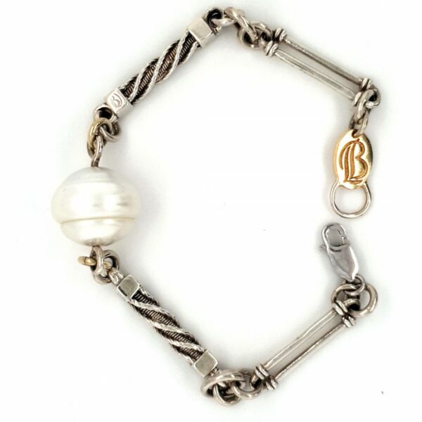 Leon Bakers 9K Yellow and White Gold Bracelet With Broome Pearl_0