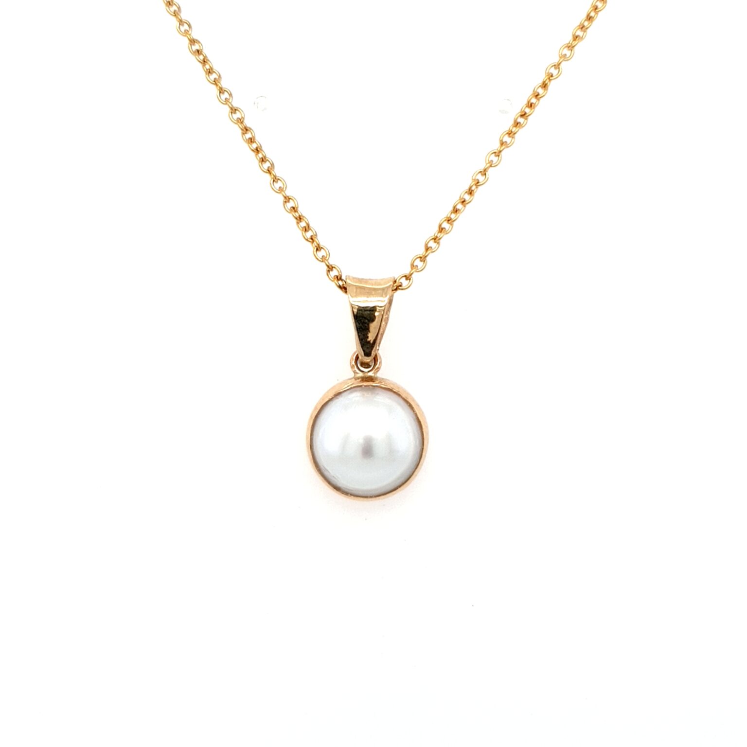 Leon Bakers 9K Yellow Gold Cultured Pearl Pendant_0