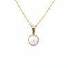 Leon Bakers 9K Yellow Gold Cultured Pearl Pendant_0
