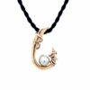 Leon Bakers 9K Yellow Gold Abrolhos Pearl Hook Pendant_0