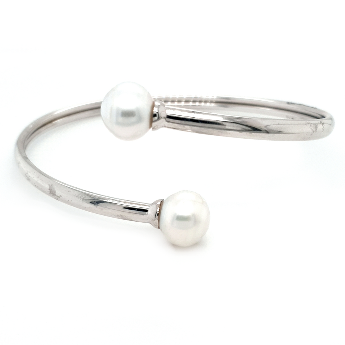 Leon Bakers Sterling Silver Broome Pearl Bangle_0
