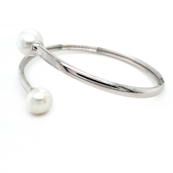 Leon Bakers Sterling Silver Broome Pearl Bangle_1