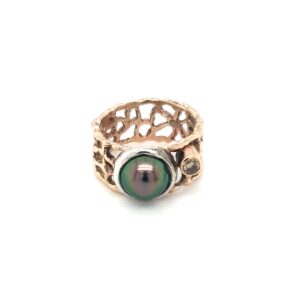 Leon Bakers Coral Bay Abrohlos Pearl and Diamond Ring_0