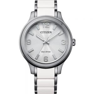 Citizen Eco-Drive Ladies White and Silver Watch_0