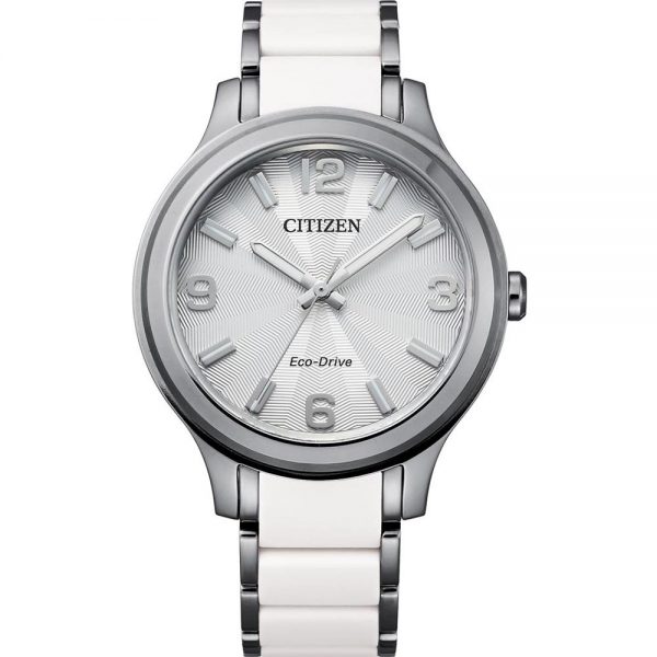 Citizen Eco-Drive Ladies White and Silver Watch_0