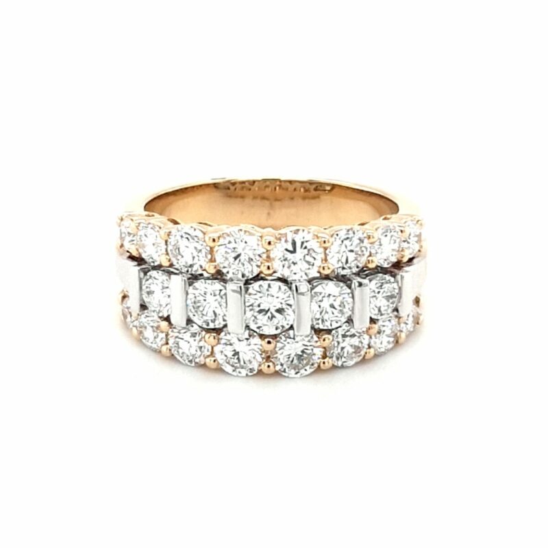 Leon Baker 18K Yellow and White Gold Diamond Ring_0