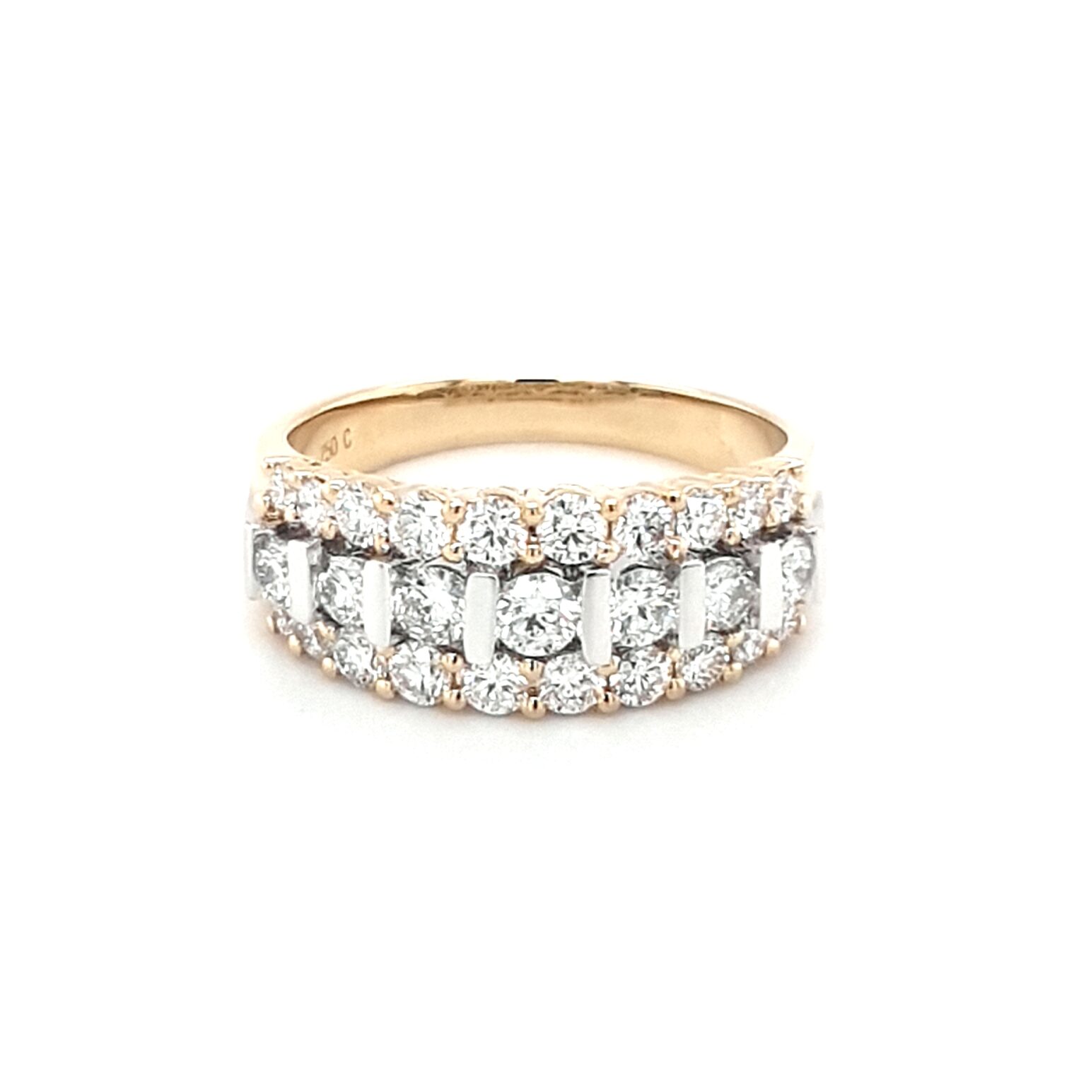 Leon Baker 18K White and Yellow Gold Diamond Ring_0