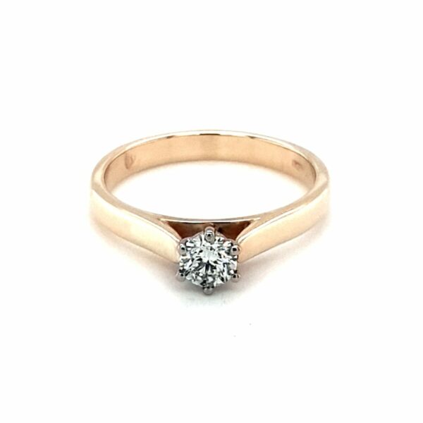 Leon Baker 9K Yellow Gold Solitaire Engagement Ring_0