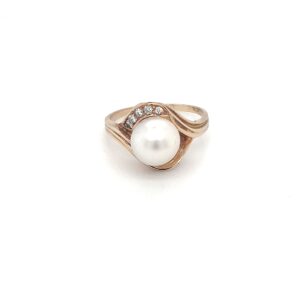 Leon Bakers 9K Yellow Gold Broome PEarl and Diamond Ring_0