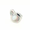 Leon Bakers Stainless Steel and Black Mother of Pearl Cufflinks_4
