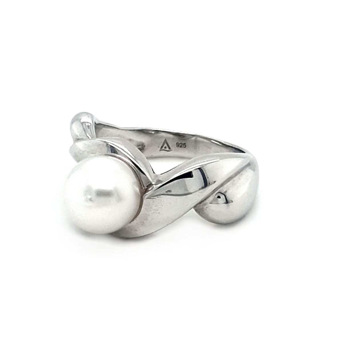Leon Baker Sterling Silver Australian South Sea Cultured Pearl Ring_1
