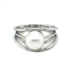 Leon Baker Sterling Silver and White Broome Pearl Ring_0