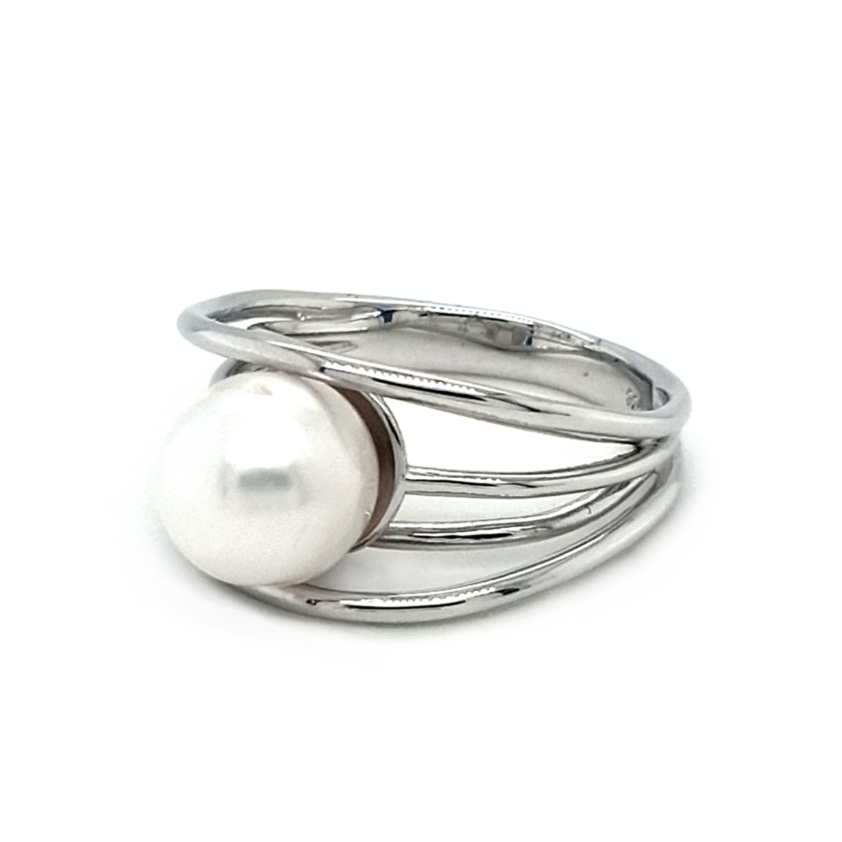 Leon Baker Sterling Silver and White Broome Pearl Ring_1