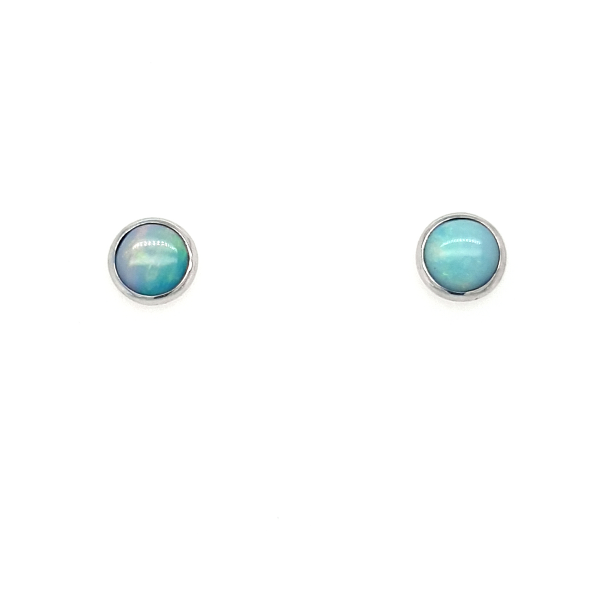 Leon Baker Sterling Silver and Solid Opal Earrings_0