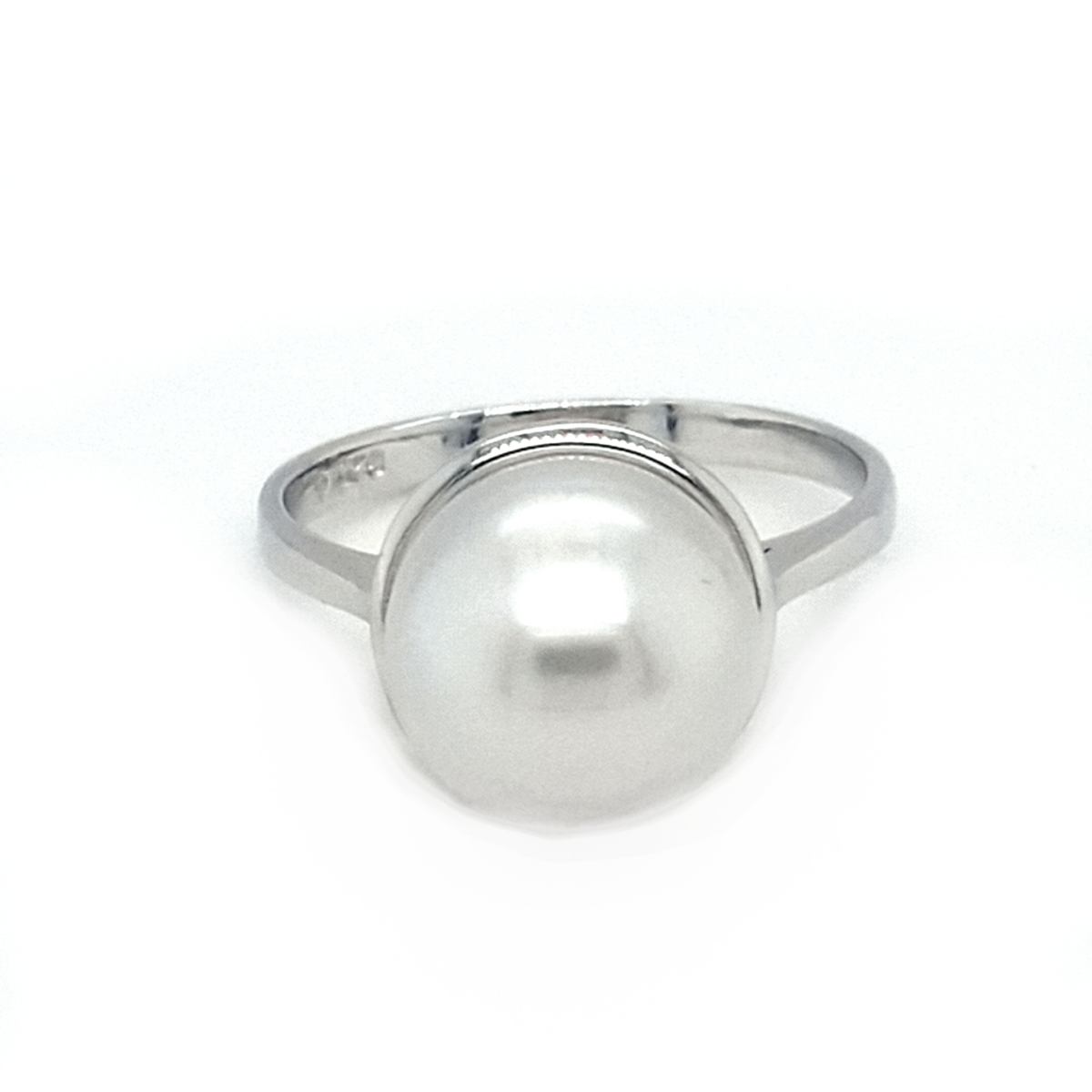 Leon Baker Sterling Silver and Broome Pearl Basket Ring_0