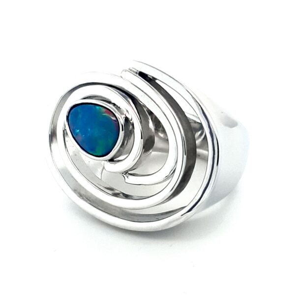 Leon Baker Sterling Silver and Opal Ring_1