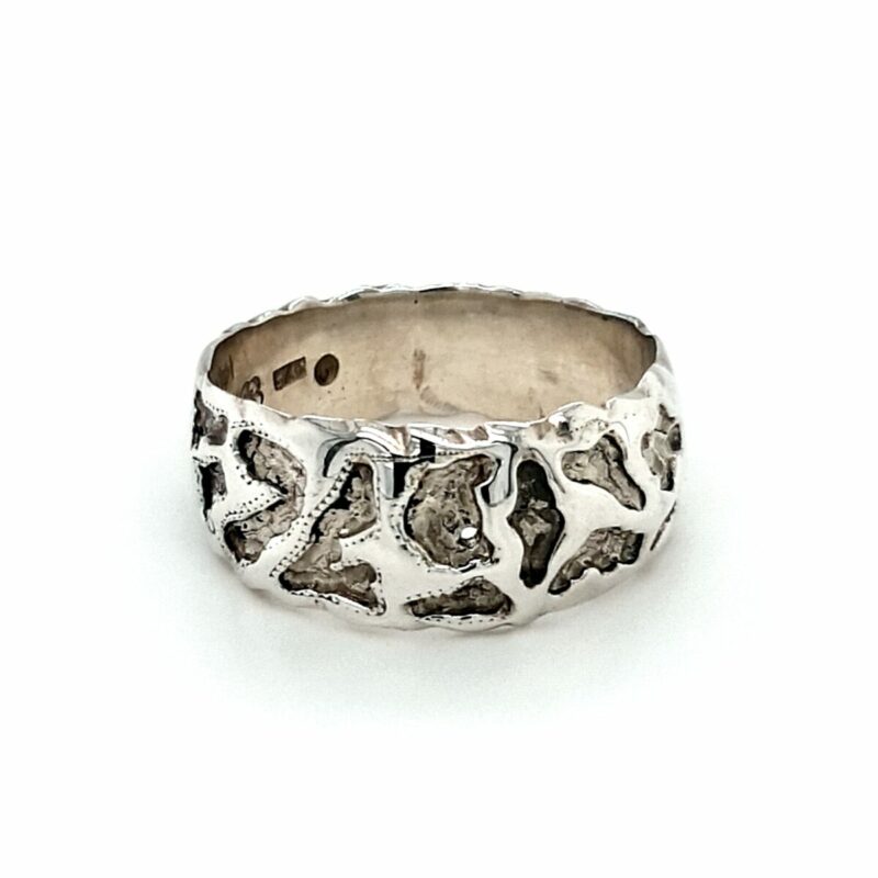 Leon Baker Sterling Silver Molten Style Ring_0