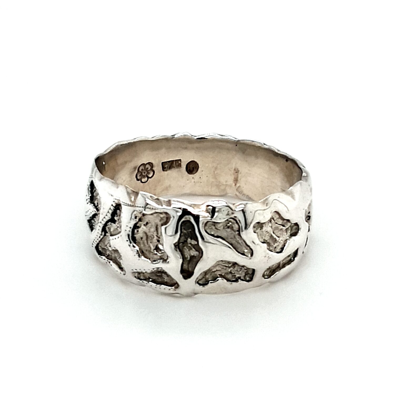 Leon Baker Sterling Silver Molten Style Ring_1