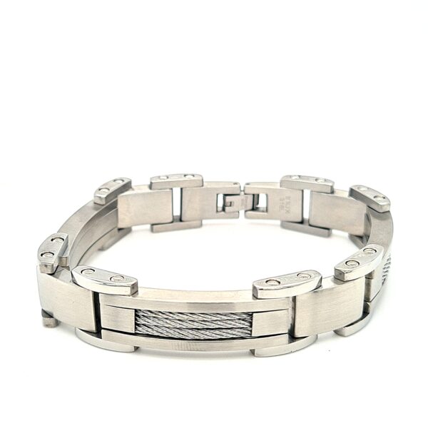 Leon Bakers Stainless Steel 22cm Cable Bracelet_0