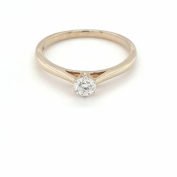 Leon Baker 9k Yellow Gold Solitaire Engagement Ring_0