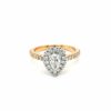 Leon Bakers 18K Two-Toned Pear Shaped Diamond Engagement Ring_0