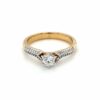 Royal Diamond 9K Yellow Gold Diamond Engagement Ring_0