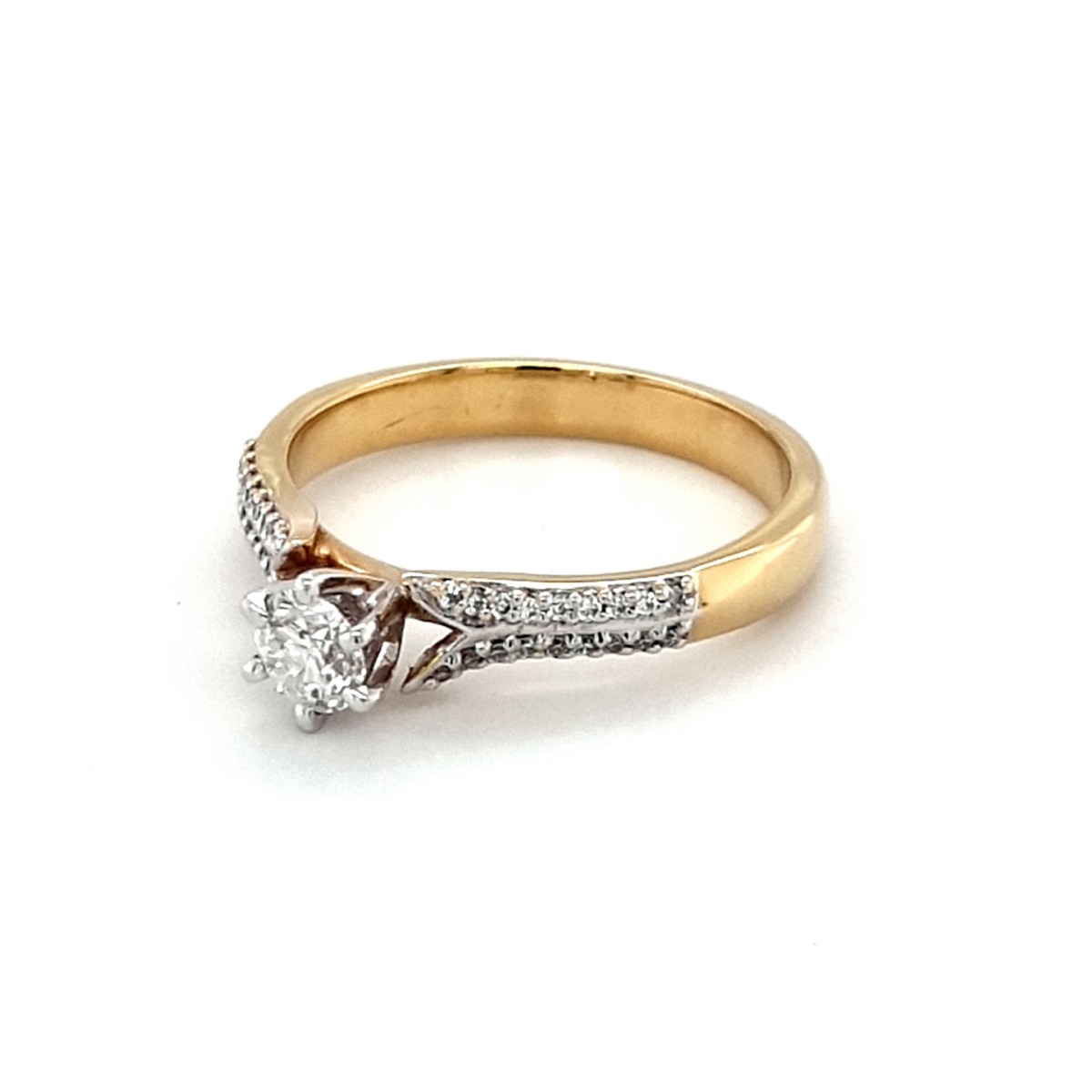 Royal Diamond 9K Yellow Gold Diamond Engagement Ring_1