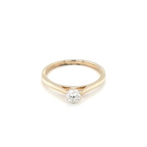 Royal Diamond 9K Yellow Gold Engagement Ring_0