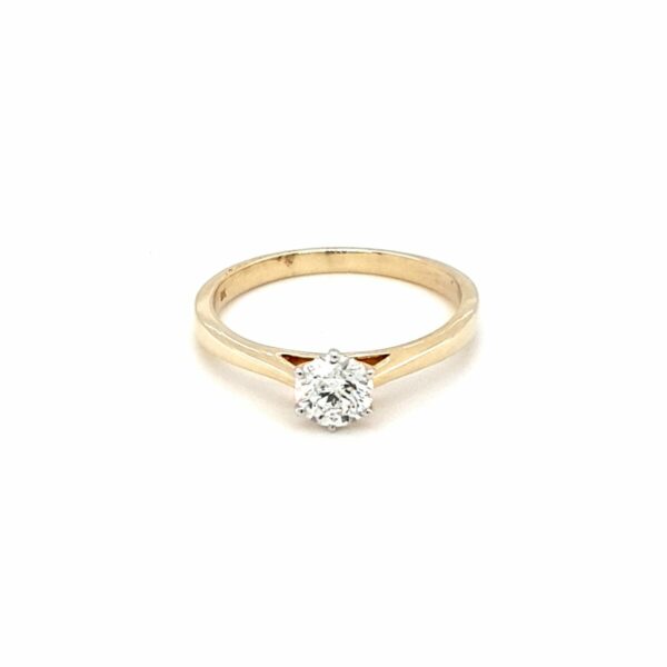 Royal Diamond 9K Yellow Gold Solitaire Engagement Ring_0
