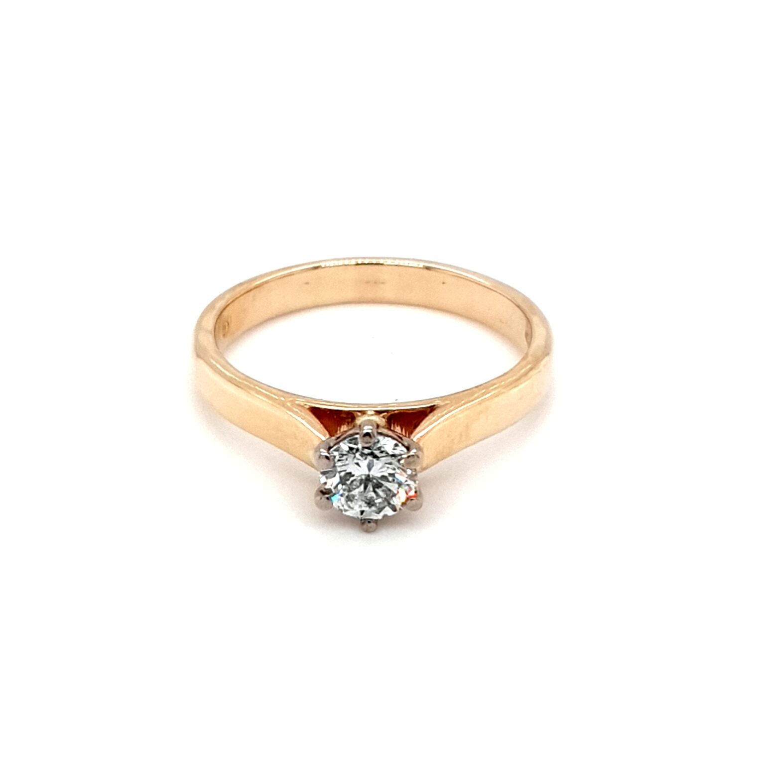 Leon Baker 9K Yellow Gold Solitaire Engagement Ring_0