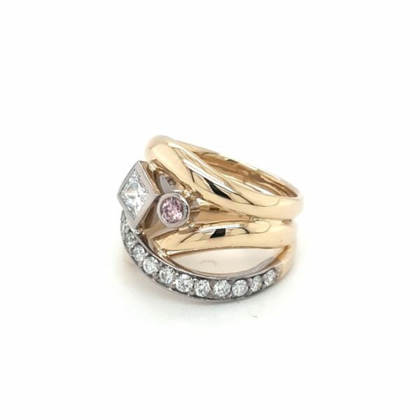 Leon Bakers Handmade Pink and White Diamond Ring_1