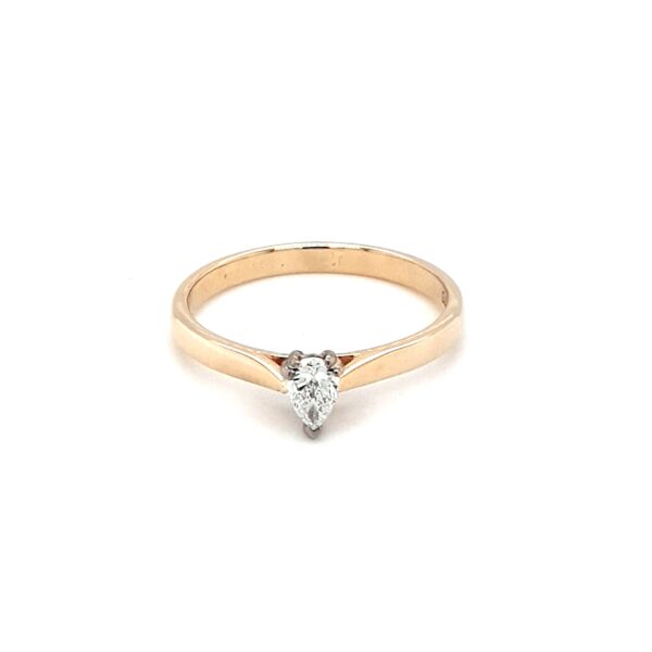 Leon Bakers Pear Shaped Solitaire Diamond Engagement Ring_0