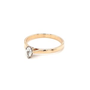 Leon Bakers Pear Shaped Solitaire Diamond Engagement Ring_1