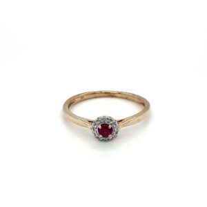 Leon Bakers 9K Yellow Gold Diamond and Ruby Ring_1