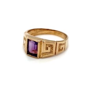 Leon Baker 9K Yellow Gold and Amethyst Dress Ring_1
