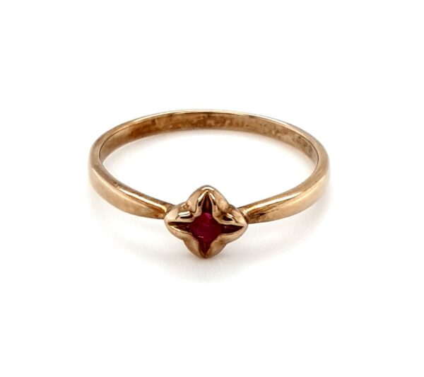 Leon Baker 9K Yellow Gold and Ruby Dress Ring_0