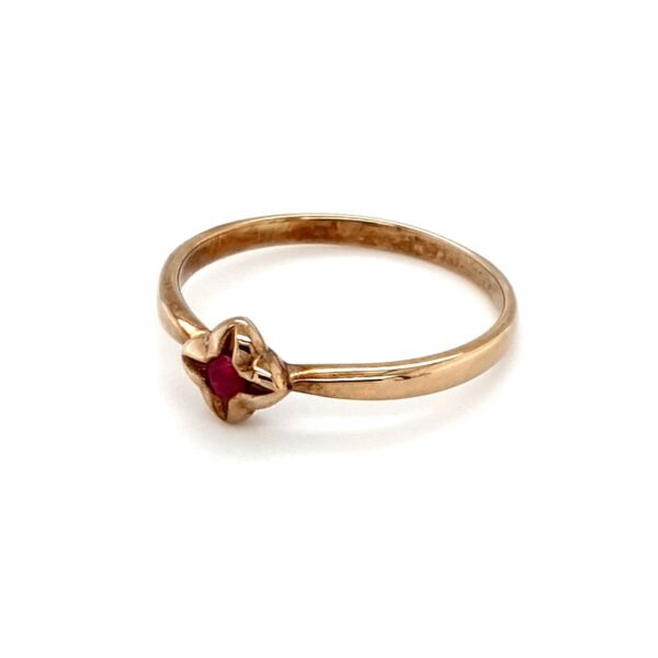 Leon Baker 9K Yellow Gold and Ruby Dress Ring_1