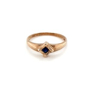 Leon Baker 9K Yellow Gold and Blue Sapphire Dress Ring_0