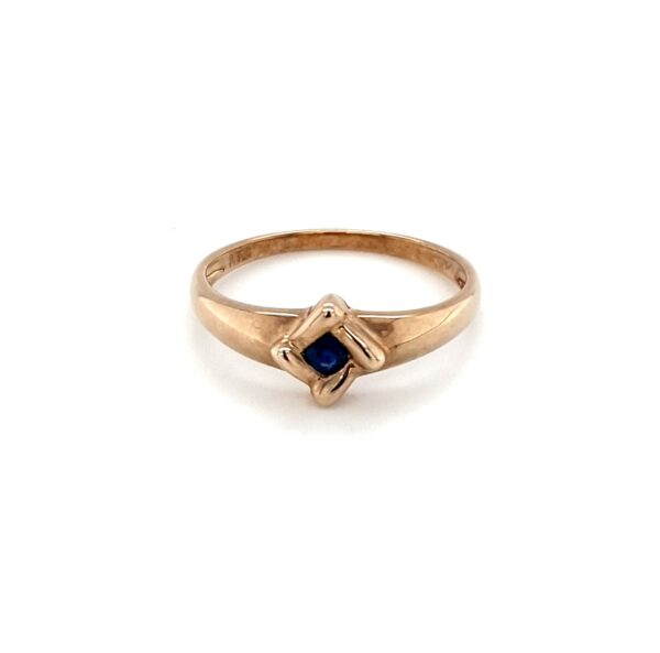 Leon Baker 9K Yellow Gold and Blue Sapphire Dress Ring_0