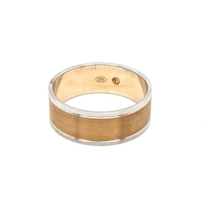 Leon Bakers Two-Tone Mens Wedding Band_0