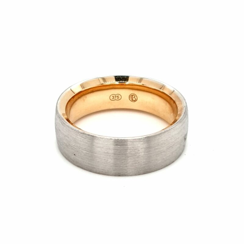Leon Bakers Barrel Style Frosted Wedding Band_0