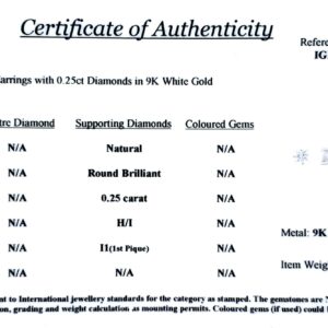 Royal Diamond 9K White Gold and Diamond Stud Earrings_1