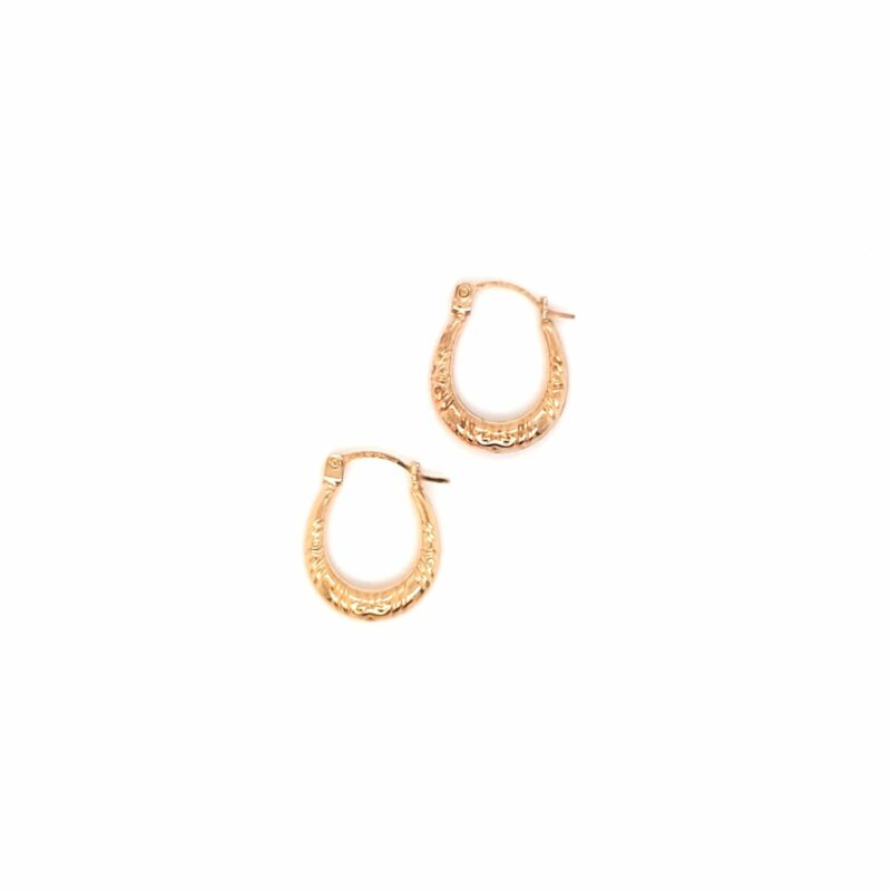 Leon Baker 9K Yellow Gold Hoop Earrings_0