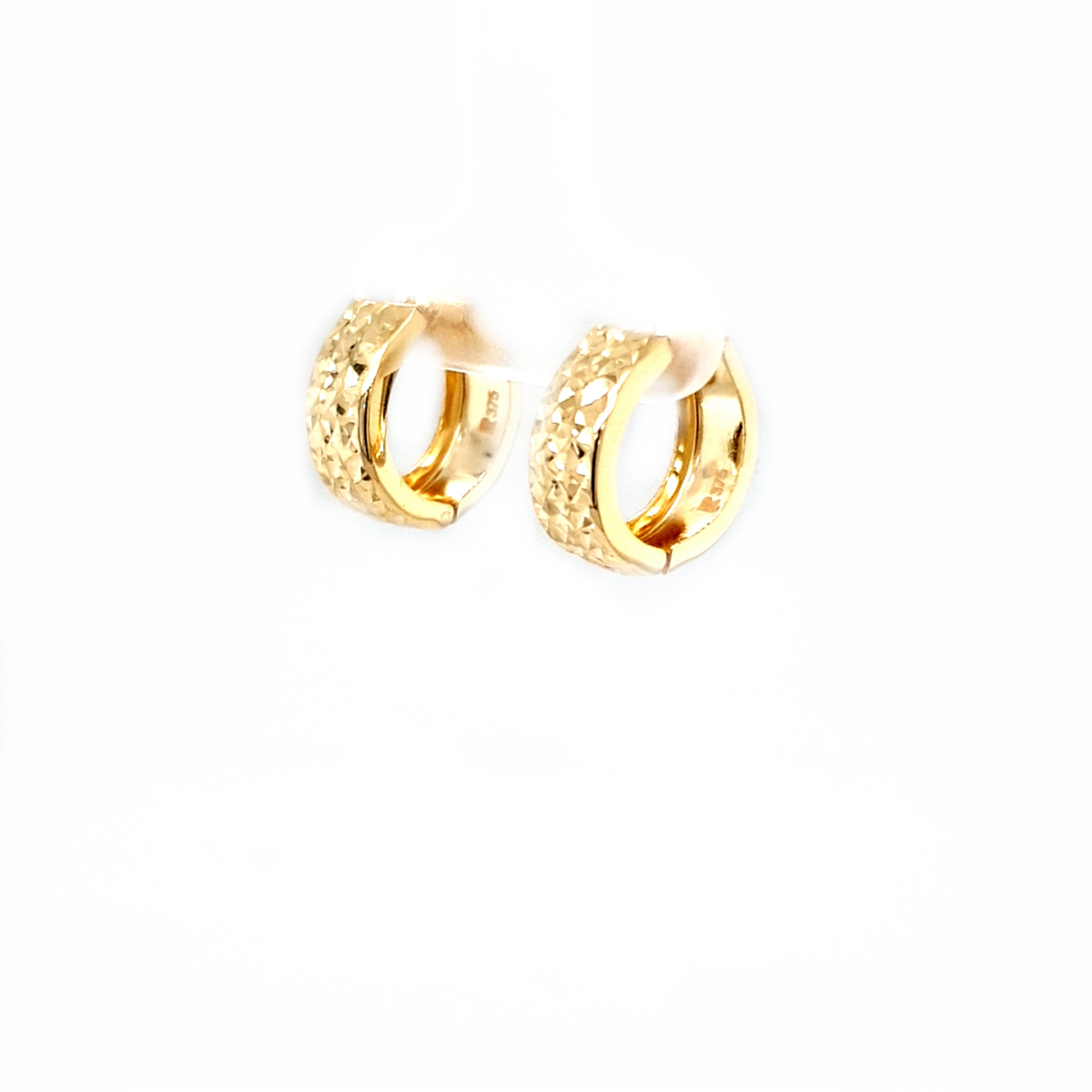 Leon Baker 9K Yellow Gold Diamond Cut Earrings_1