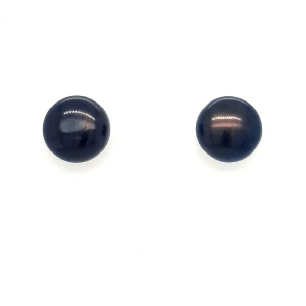 Leon Baker Sterling Silver and Black Freshwater Pearl Earrings_0